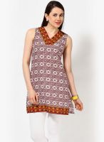 Aurelia Brown Printed Kurtis