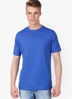 Aventura Outfitters Blue Solid Round Neck T-Shirts