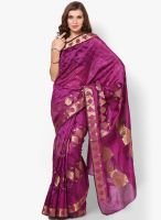 Avishi Purple Silk Blend Saree