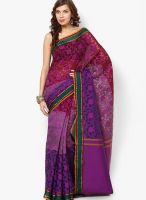 Avishi Silk Blend Purple Saree