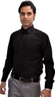 AVS Polo Men's Solid Formal Black Shirt