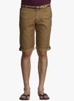 BEEVEE Khaki Printed Shorts