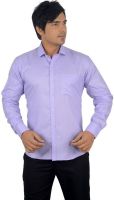 Baaamboos Men's Solid Formal Purple Shirt