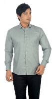 Baaamboos Men's Solid Formal Grey Shirt