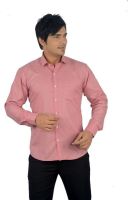 Baaamboos Men's Solid Formal Red Shirt