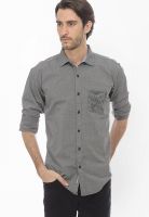 Basics Solid Dark Grey Casual Shirt