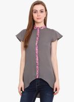 Blink Grey Solid Shirt