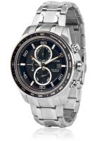 CITIZEN Eco Drive Titanium Ca0346-59L Silver/Blue Chronograph Watch