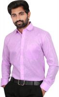 Caris Men's Solid Formal Purple Shirt