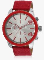 Daniel Klein Dk10233-3 Red/Grey Analog Watch