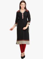 Dees by Dashmesh Black Printed Kurta