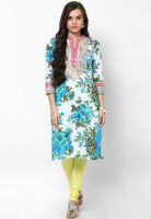 Divina White Printed Kurta