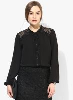 Dorothy Perkins Black Lace Insert Shrt