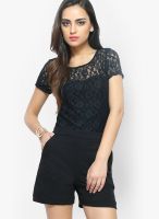 Faballey Black Embroidered Jumpsuit