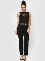Faballey Black Solid Jumpsuit