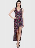 Faballey Pink Colored Printed Asymmetric Dress