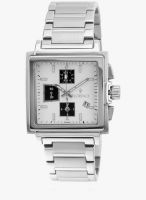 Florence F8052W Silver/White Chronograph Watch
