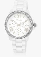 Fossil Ce1081 White/Silver Analog Watch
