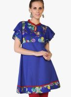 Globus Blue Printed Kurtis