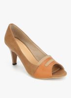 J Collection Tan Peep Toes