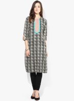 Jaipur Kurti Black Printed Kurti