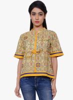 Juniper Yellow Printed Kurta