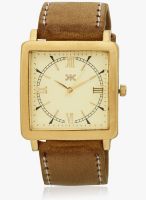 KILLER Killer Fashiona Golden/Beige Analog Watch