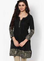 Kira Black Printed Anarkali