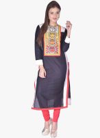 Kurti'S Black Printed Kurtis