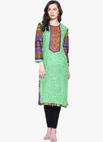 Kurti'S Green Printed Kurti