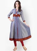 Libas Blue Printed Kurta