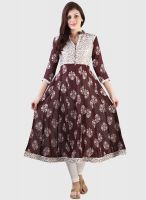 Libas Brown Printed Kurtas