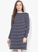 Miss Bennett London Flared Sleeve Striped Tunic Dress