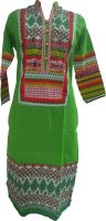 Paavani Printed Women's Straight Kurta(Green)
