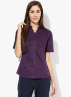 Park Avenue Purple Solid Shirt
