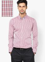 Park Avenue Red Slim Fit Formal Shirt