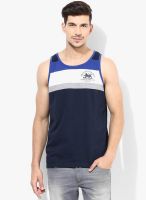 Pepe Jeans Blue Striped Round Neck Vests