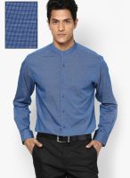 Peter England Blue Slim Fit Formal Shirt