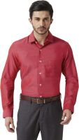 Peter England Men's Solid Formal Red Shirt