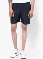 Proline Navy Blue Solid Shorts