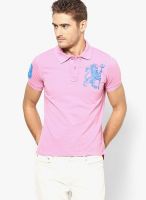 Punk Pink Solid Polo T-Shirts
