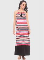 RIDRESS Multicoloured Striped Maxi Dress