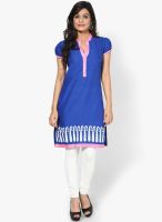 Rangriti Blue Solid Kurtas