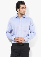 Raymond Blue Solid Slim Fit Formal Shirt
