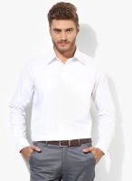 Raymond White Solid Slim Fit Formal Shirt