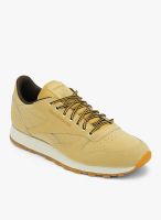 Reebok Cl Leather Wp Mustard Yellow Running Shoes