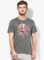 Reebok V For Ventilator Confetti Grey Round Neck T-Shirt