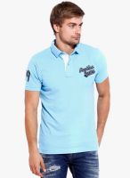 Rookies Blue Solid Polo T-Shirt