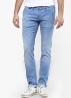 Rookies Solid Light Blue Slim Fit Jeans