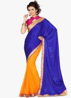 Saree Swarg Solid Orange Saree